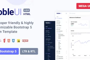 NobleUI v2.0.3-HTML Bootstrap 5管理仪表板模板