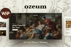 Ozeum v1.2.2 – 现代艺术画廊和创意在线博物馆 WordPress 主题 +RTL