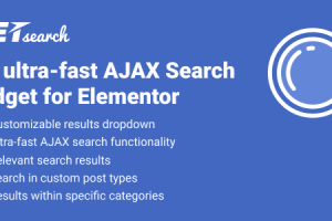 JetSearch v3.0.3 – Elementor 的 AJAX 搜索小部件