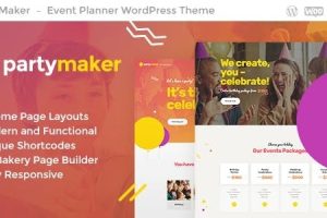 PartyMaker v1.1.8 – Event Planner & Wedding Agency WordPress 主题
