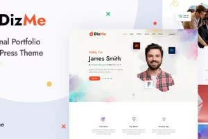 Dizme v1.0 – 个人作品集 WordPress 主题