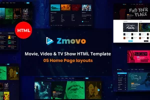 Zmovo – 在线电影视频和电视节目 HTML Bootstrap 4 模板