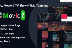 Movie Star v1.1 – 电影、视频和电视节目 HTML 模板