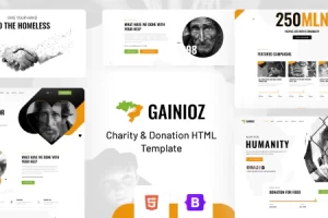 Gainioz v1.3 – 慈善与捐赠 HTML 模板
