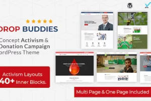 Reddrop Buddies v1.3.0 – 多概念激进主义和献血活动 WordPress 主题