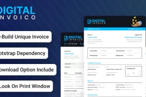 Digital Invoico – 准备打印的发票 HTML 模板