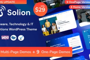 Solion v1.1.6 – 技术和 IT 解决方案 WordPress 主题