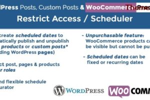 Post & Products Scheduler / Restrict Access v5.5