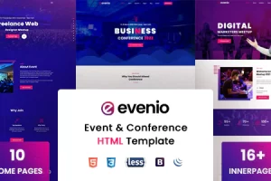 Evenio – 活动会议 HTML 模板