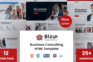 Bizup – 业务咨询 HTML 模板