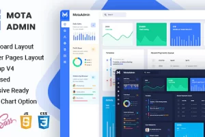 MotaAdmin v1.2 – 管理和仪表板模板