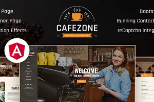 CafeZone – 咖啡店餐厅 Angular 模板