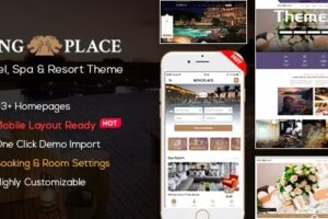 KingPlace v1.2.9 – 酒店预订、Spa & Resort WordPress 主题（移动布局就绪）