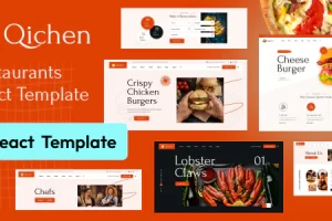Qichen – 快餐店 React NextJs 模板