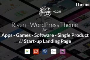 Riven v2.3.9 – 适用于应用程序、游戏、单一产品登陆页面的 WordPress 主题