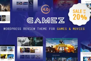 Gamez v4.3.4 – 游戏、电影和音乐的最佳 WordPress 评论主题