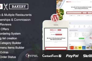 FoodBakery v3.3 – 送餐餐厅目录 WordPress 主题