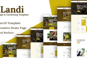 Landi – Landscape Gardening ReactJS 模板