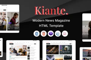 Kiante – 报纸杂志博客 Html5 模板
