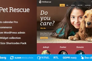 Pet Rescue v1.3.9 – Animals and Shelter Charity WP 主题