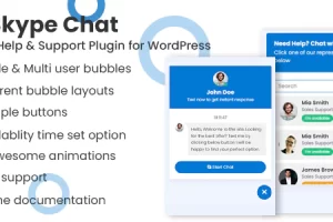 Skype Chat Support Pro v1.0 – WordPress 插件