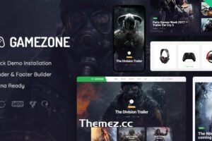 Gamezone v1.1.5 – 游戏博客和商店 WordPress 主题
