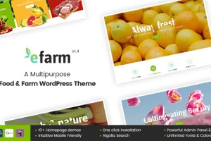 eFarm v2.0.1 – 一款多用途食品和农业 WordPress 主题。