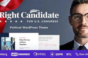 Right Candidate v1.1.1 – 选举活动和政治WordPress主题