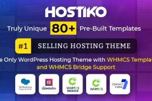 Hostiko v80.0.0是一个WordPress WHMCS主题，用于托管网站和应用程序。