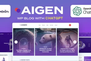 Aigen v1.0 – 以人工智能为灵感的WordPress博客主题