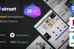 Wolmart v1.3.0 – 多供应商市场 WooCommerce 主题