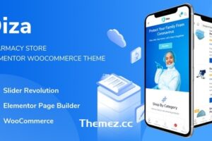 Diza v1.2.8 – 药房商店Elementor WooCommerce主题