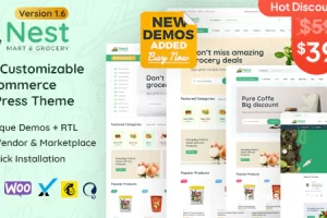 Nest v1.6 – 超市杂货店 WooCommerce WordPress 主题