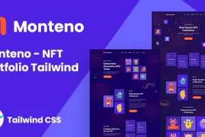 Monteno是一种NFT投资组合的Tailwind CSS模板。