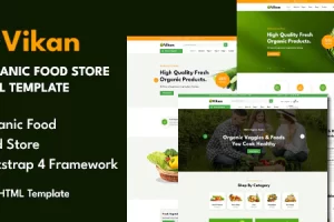 Vikan – 有机食品商店 HTML 模板