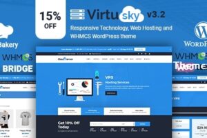 VirtuSky v3.4.1 – 响应式Web主机和WHMCS WordPress主题