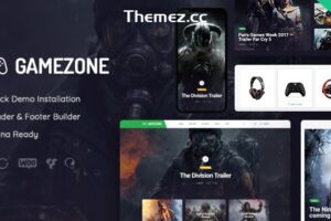 Gamezone v1.1.6 – 游戏博客和商店WordPress主题