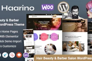 Haarino v1.2 – 发廊美容化妆沙龙和理发店WordPress主题