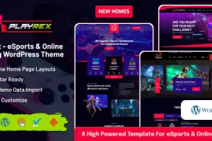 Playrex v1.2 – 电子竞技和游戏部落格新闻WordPress主题