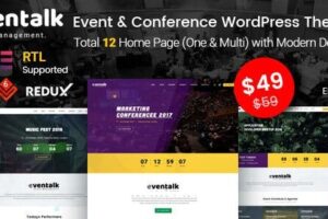 EvnTalk v1.7.3 – 活动会议WordPress主题