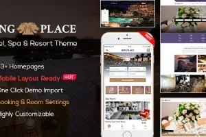 KingPlace v1.2.10 – 酒店预订、水疗和度假村 WordPress 主题（移动布局就绪）