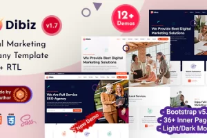 Dibiz v1.7 – SEO 数字营销和 IT 公司 HTML 模板