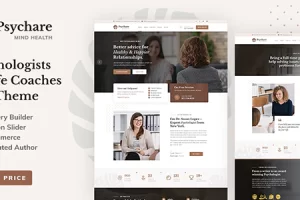 Psychare v1.2.2 – 心理学家和生活教练的 WordPress 主题