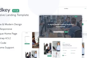 Landkey – 响应式创意登陆页面模板