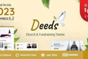 Deeds v9.3 – 最佳响应式非营利教会 WordPress 主题
