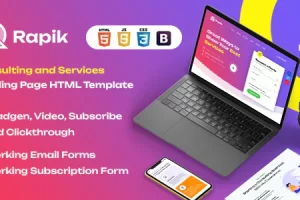 Rapik – 创意咨询和服务 HTML 登陆页面模板
