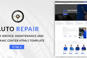 Auto Repair – 维护和机械中心 HTML5 模板