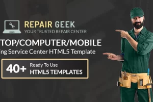 Repair Geek -笔记本电脑和电脑维修服务中心 HTML5 模板