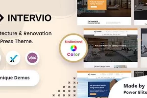 Intervio v2.3 – 室内和建筑 WordPress 主题 + RTL