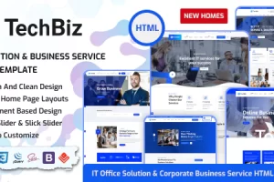 Techbiz v1.0 – IT 解决方案和业务咨询服务 HTML 模板